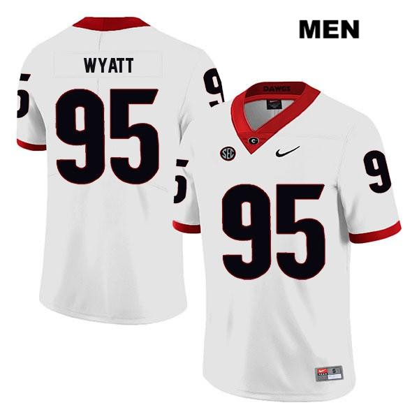Georgia Bulldogs Men's Devonte Wyatt #95 NCAA Legend Authentic White Nike Stitched College Football Jersey TQR2056TH